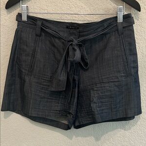 Theory Women's Charcoal High Waist Shorts